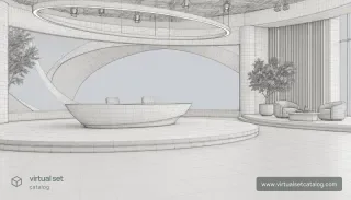 Meridian — Wireframe-style visualization